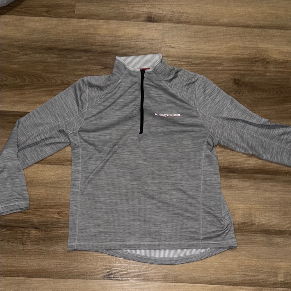 Men’s Vineyard Vines Gray Quarter-Zip Pullover